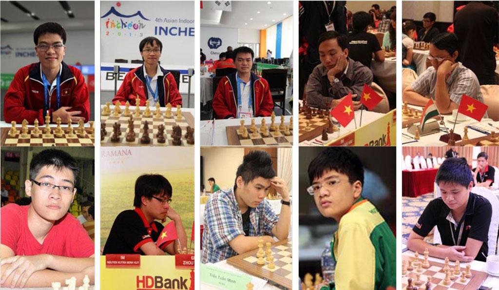 10 cao thủ Việt Nam trong bảng xếp hạng của FIDE tháng 4/2016